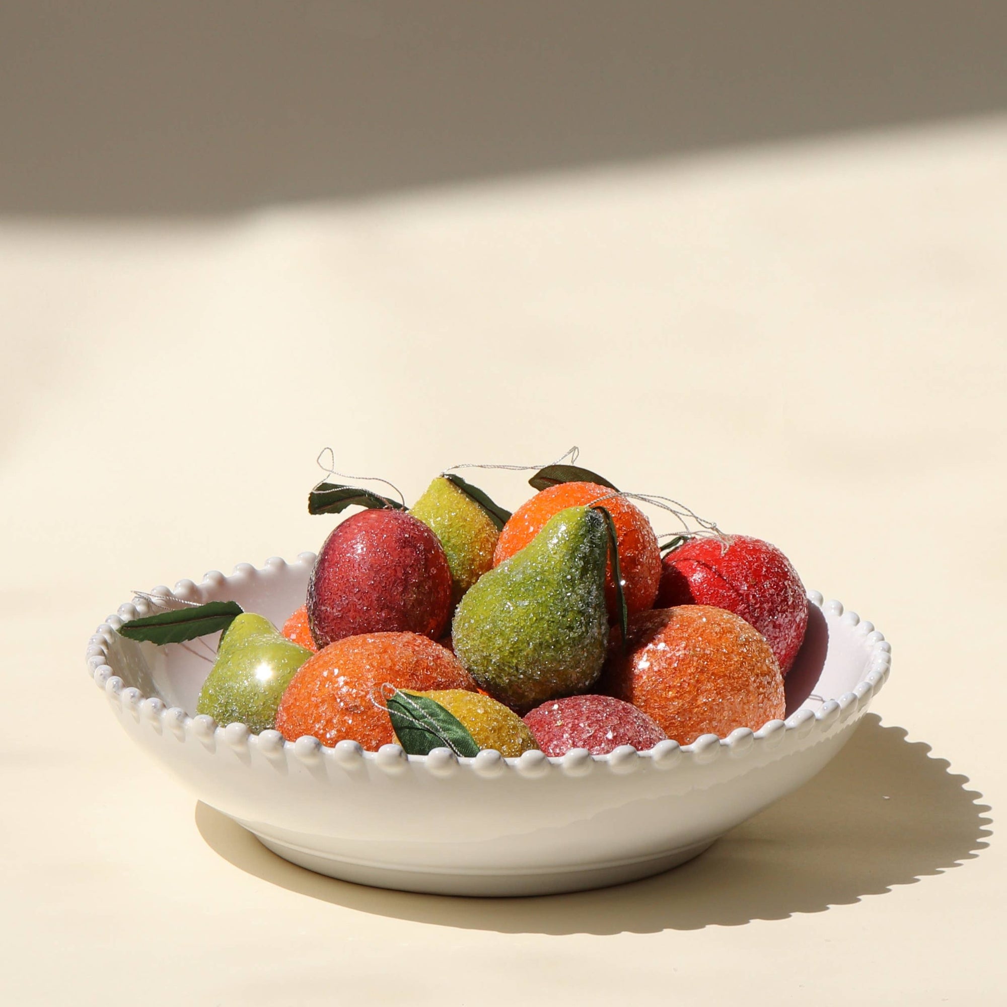 Frosted Apple Christmas Decoration