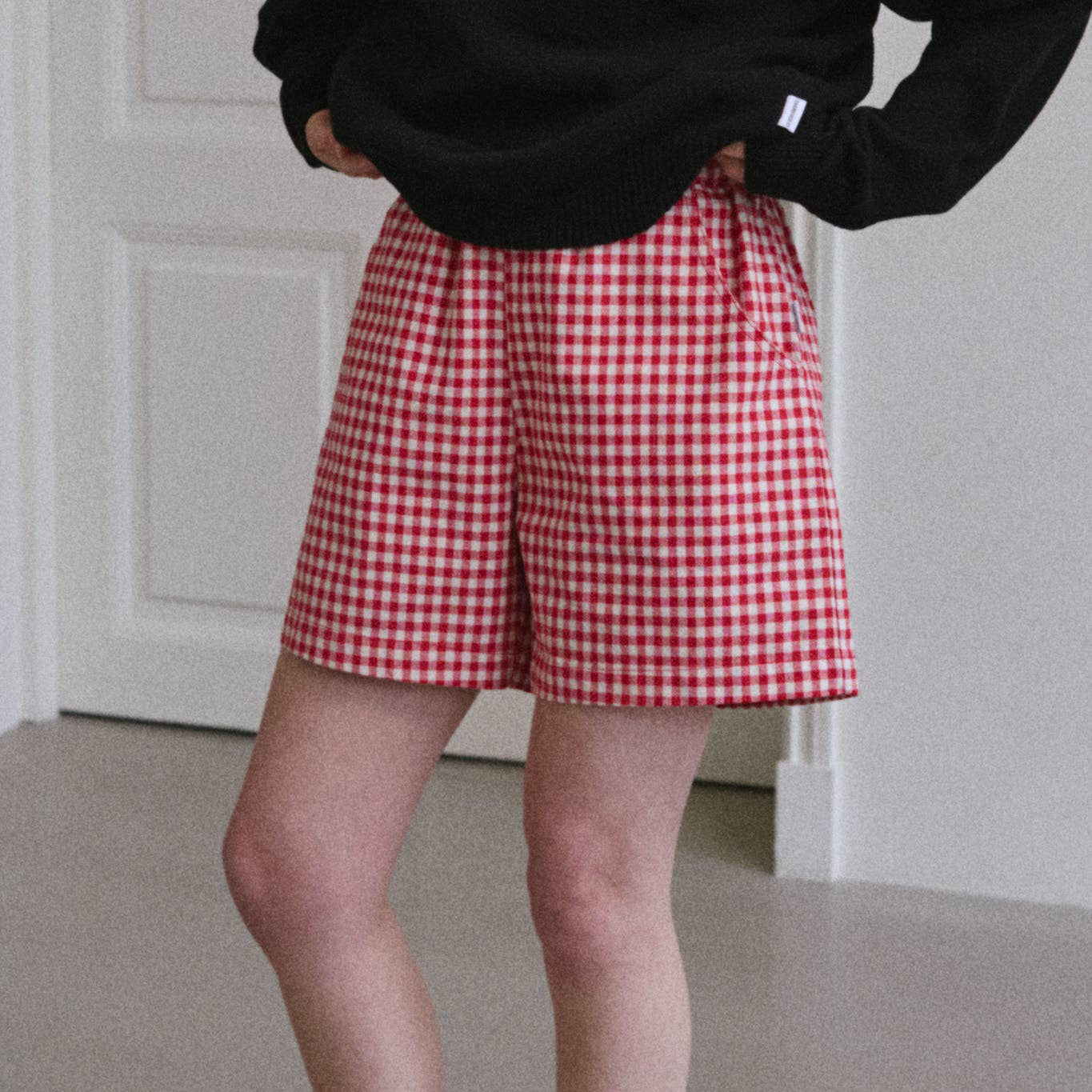 City Shorts: Red Gingham