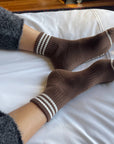 Girlfriend Socks: Mahogany