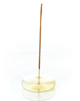 Dimple - Hand Blown Glass Incense Holder Yellow