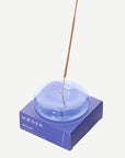 Dimple - Hand Blown Glass Incense Holder Blue