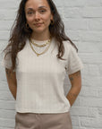 Florence Tee - Sand Pointelle