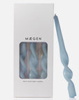 MÆGEN Twist Taper Candles - 3 Pack - Cornflower blue