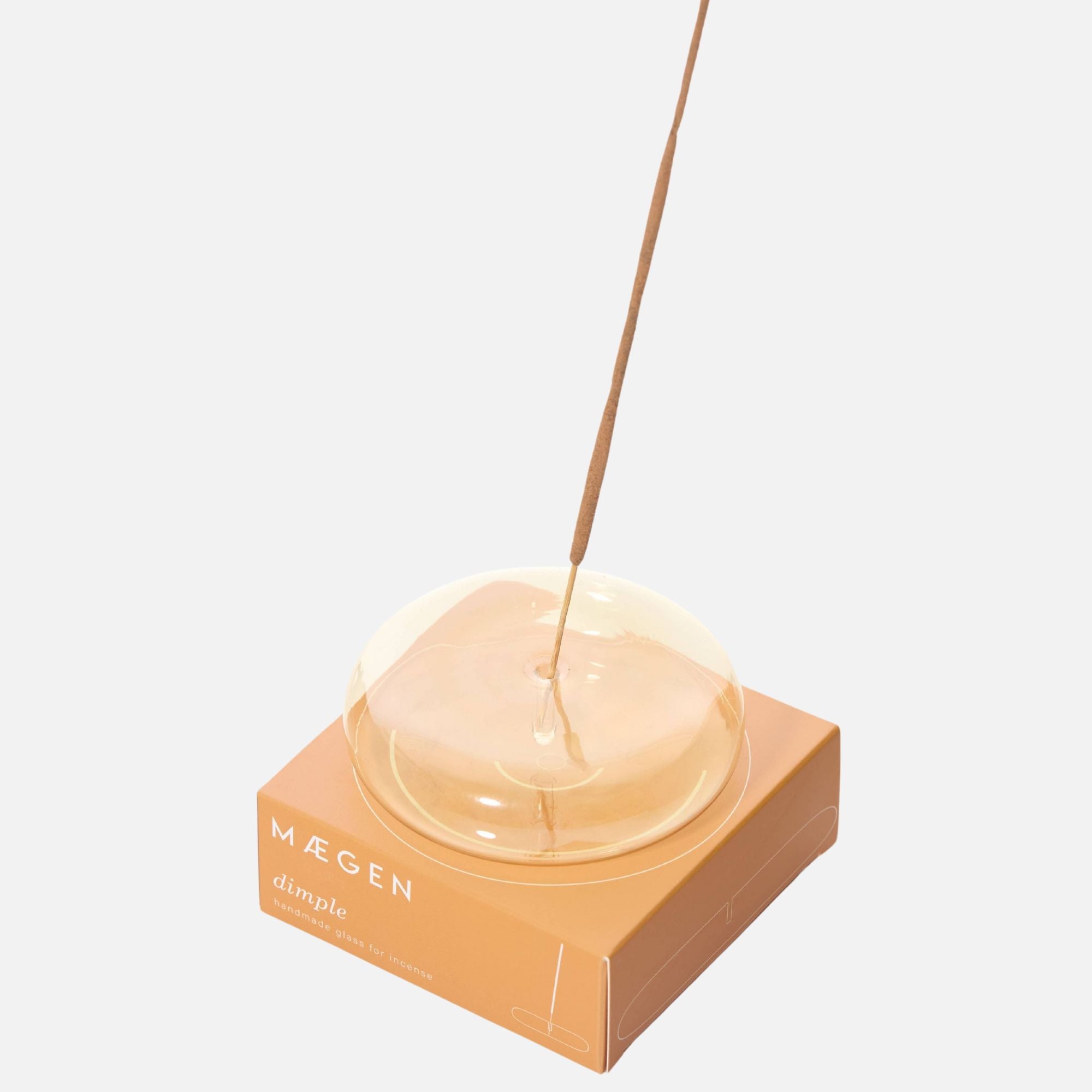 Dimple - Hand Blown Glass Incense Holder Yellow