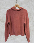 Hoodie-style Sweater: Terracotta