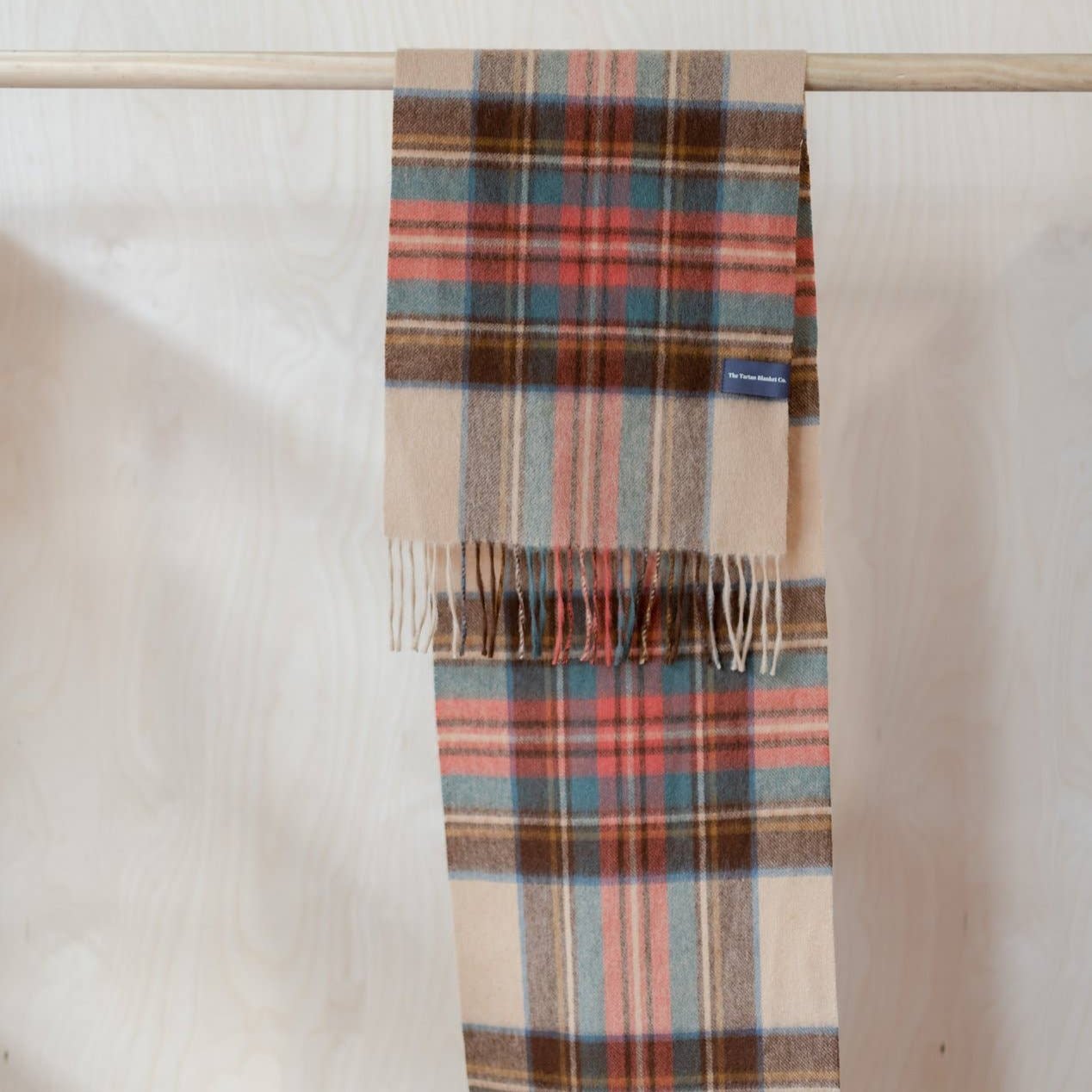 Lambswool Scarf in Stewart Dress Antique Tartan