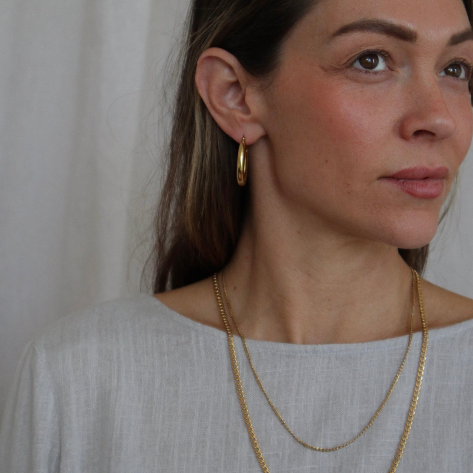 Cliff Hoop Earrings Large