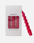 MÆGEN Spiral Taper Candles - 3 Pack - Magenta