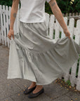 Zaza Skirt - Sage (Stonewashed Linen)
