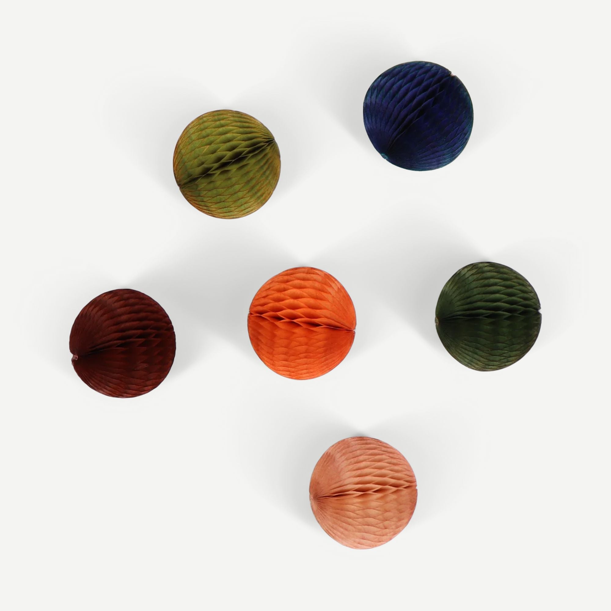 Paper Dreams Honeycomb Ball 8cm Earth, Pack of 6