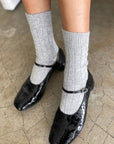 Classic Cashmere Socks: Grey Melange