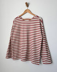 Marseille Boat Neck Top: Red Stripe