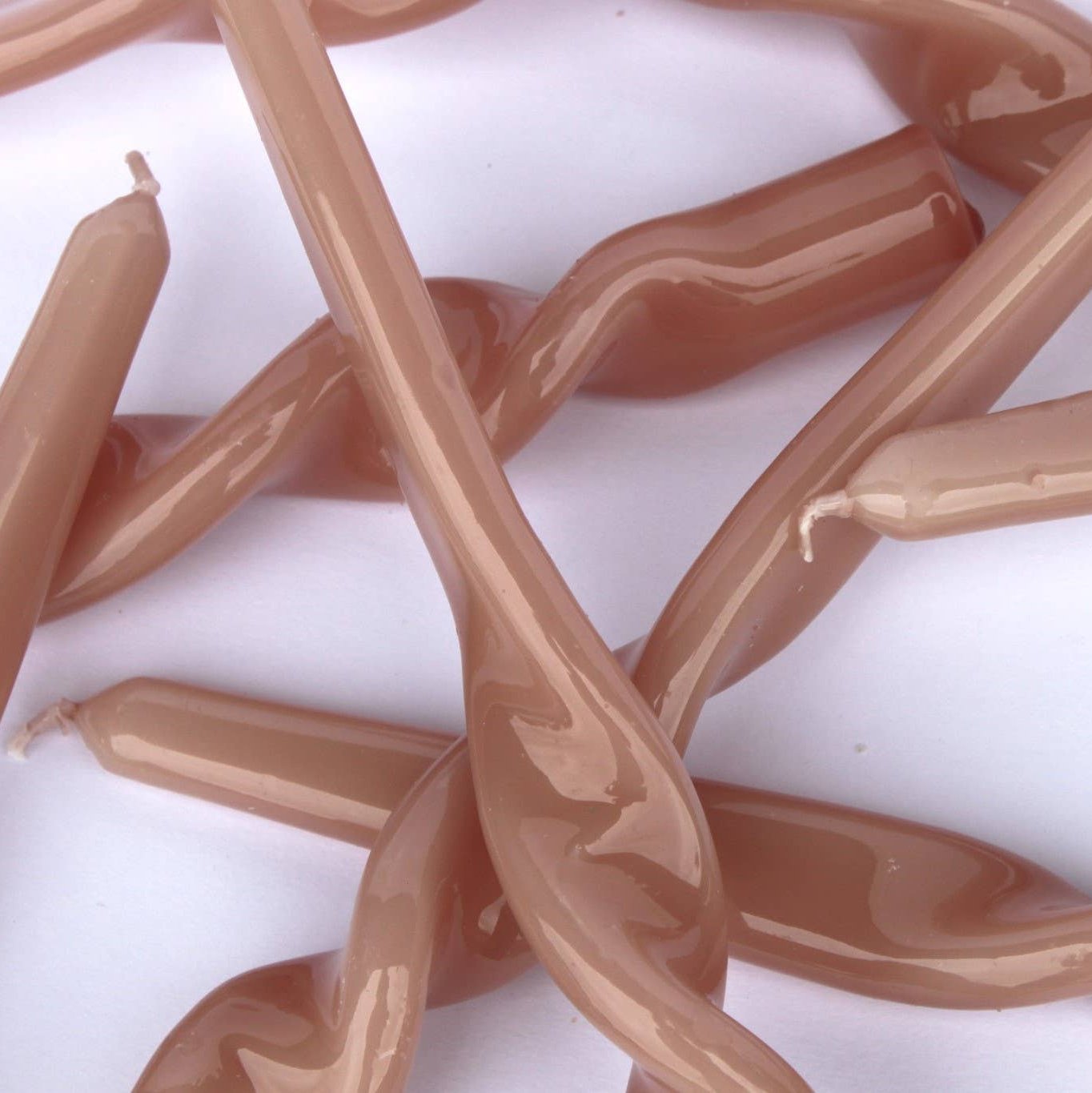 MÆGEN Twist Taper Candles - 3 Pack - Plaster Pink