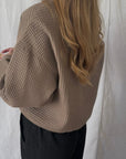 Izzy Sweatshirt Waffle Cotton Taupe