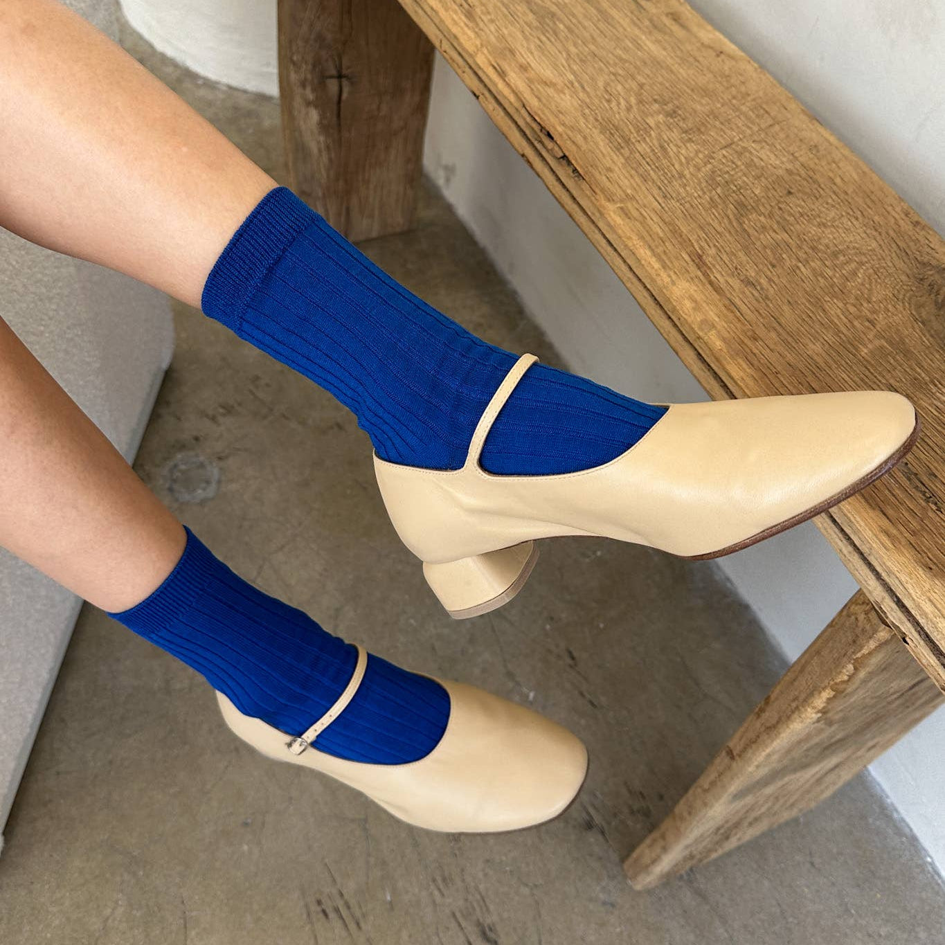 Her Socks: Cobalt