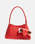 Hand-woven Shoulder Bag: Red