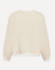 Izzy Sweatshirt Waffle Cotton Blush w/ Contrast Cuffs