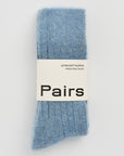 Lido Blue Ultra Soft Alpaca Ribbed Bed Socks
