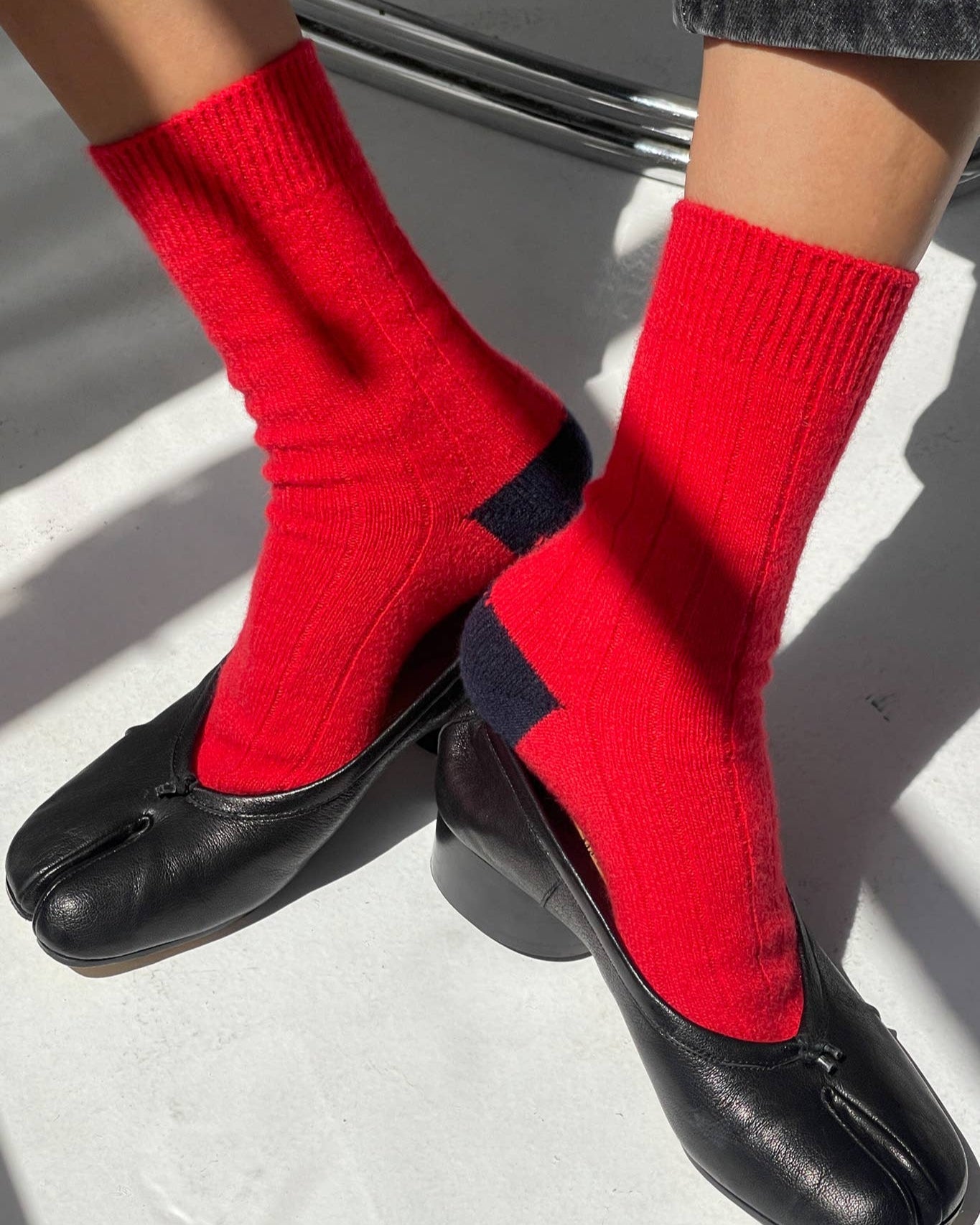 Classic Cashmere Socks: Poppy Red