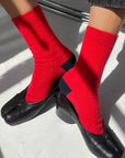 Classic Cashmere Socks: Poppy Red