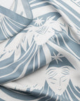 Light Blue and White 100% Silk Goddess Scarf