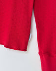 Pointelle Fundamental Tee: Red Apple