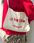 Petite Happy Carry Bag: Naturel + Red