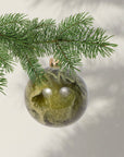 Molten Glass Christmas Bauble - Agate