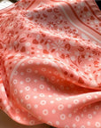 Pink Polka Dots Satin Scarf