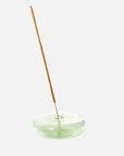 Dimple - Hand Blown Glass Incense Holder Green