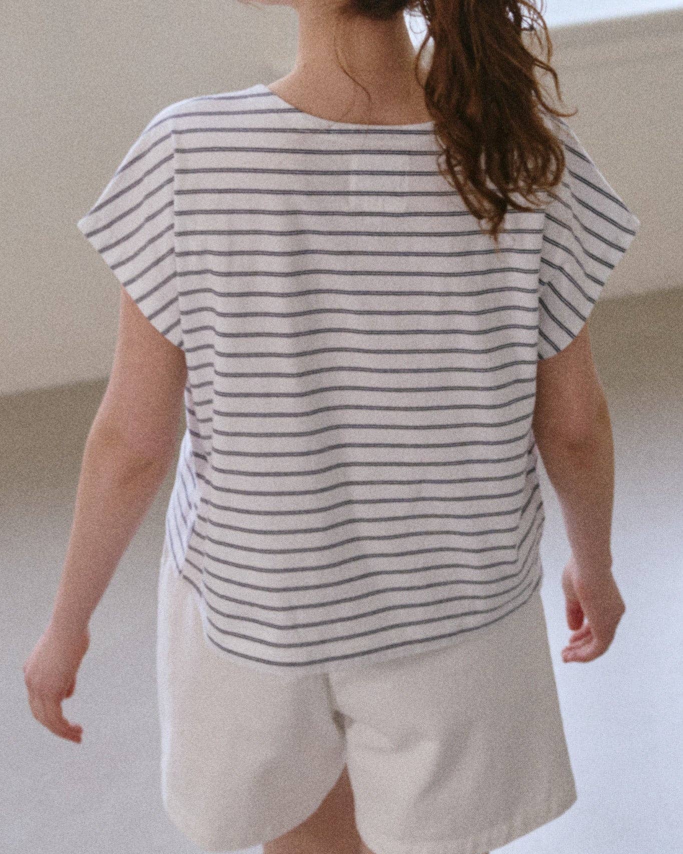 Chérie Tee: White / Navy