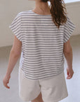 Chérie Tee: White / Navy