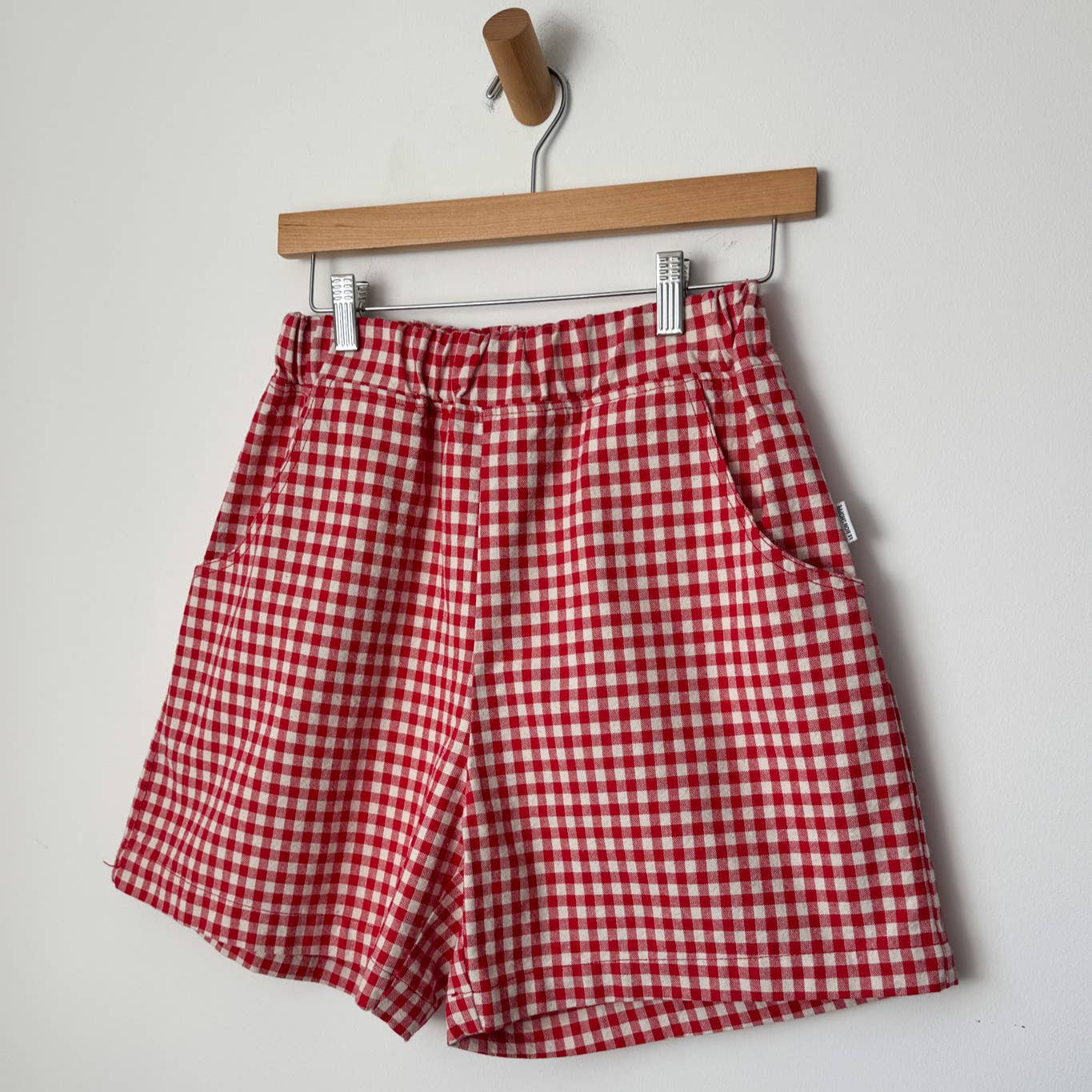 City Shorts: Red Gingham