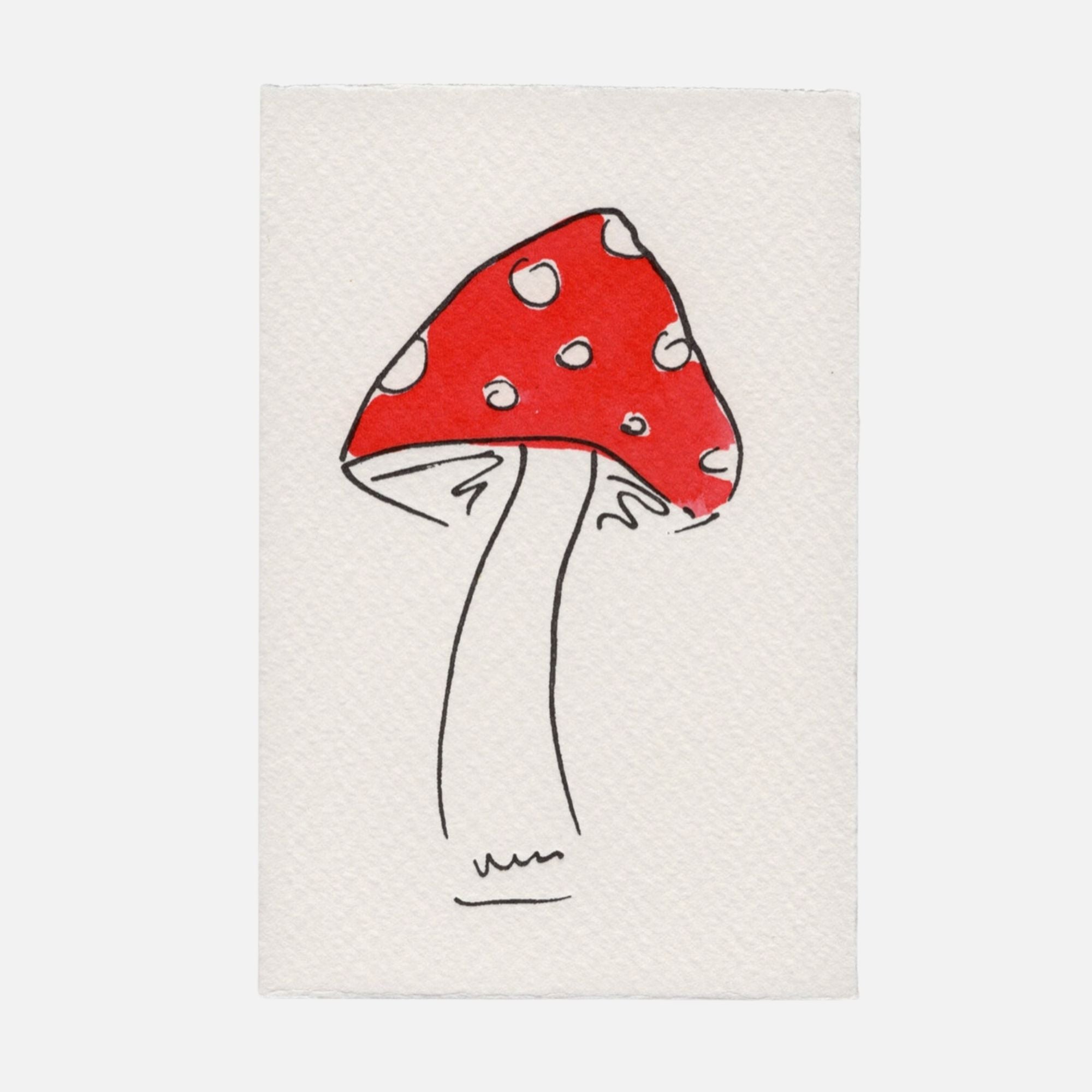 Toadstool Greetings Card Red