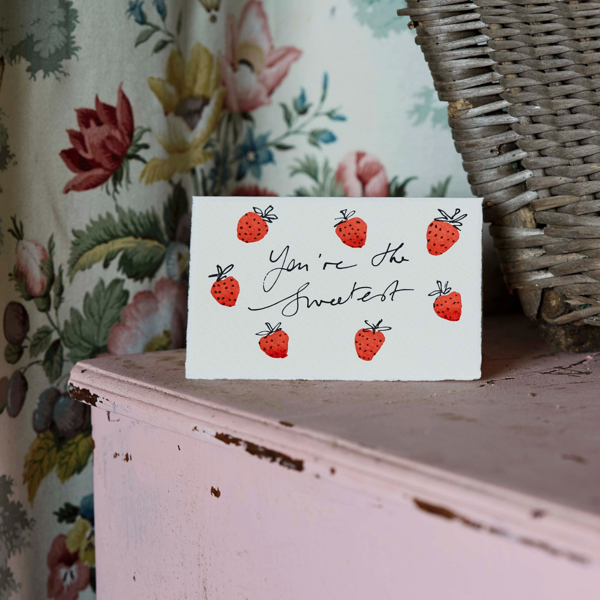 'you're the Sweetest' Strawberries Card