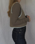 Gilet/Waistcoat Reversible - Brown/Floral