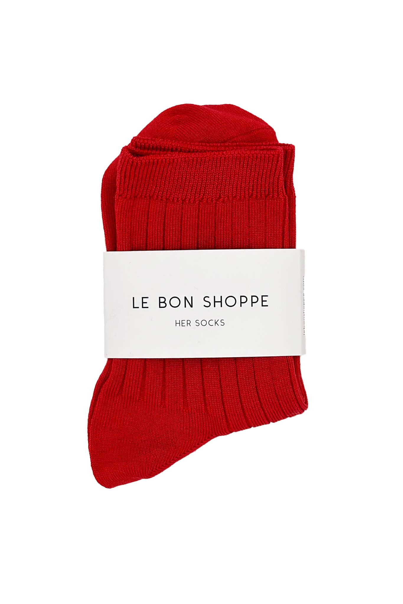 Her Socks Combed Cotton Rib: Classic Red