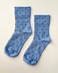 Patterned Sneaker Socks: POLKA DOT - BLUE/NAVY