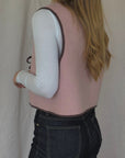 Gilet/Waistcoat - Pink Wool