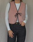 Gilet/Waistcoat - Pink Wool