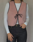 Gilet/Waistcoat - Pink Wool