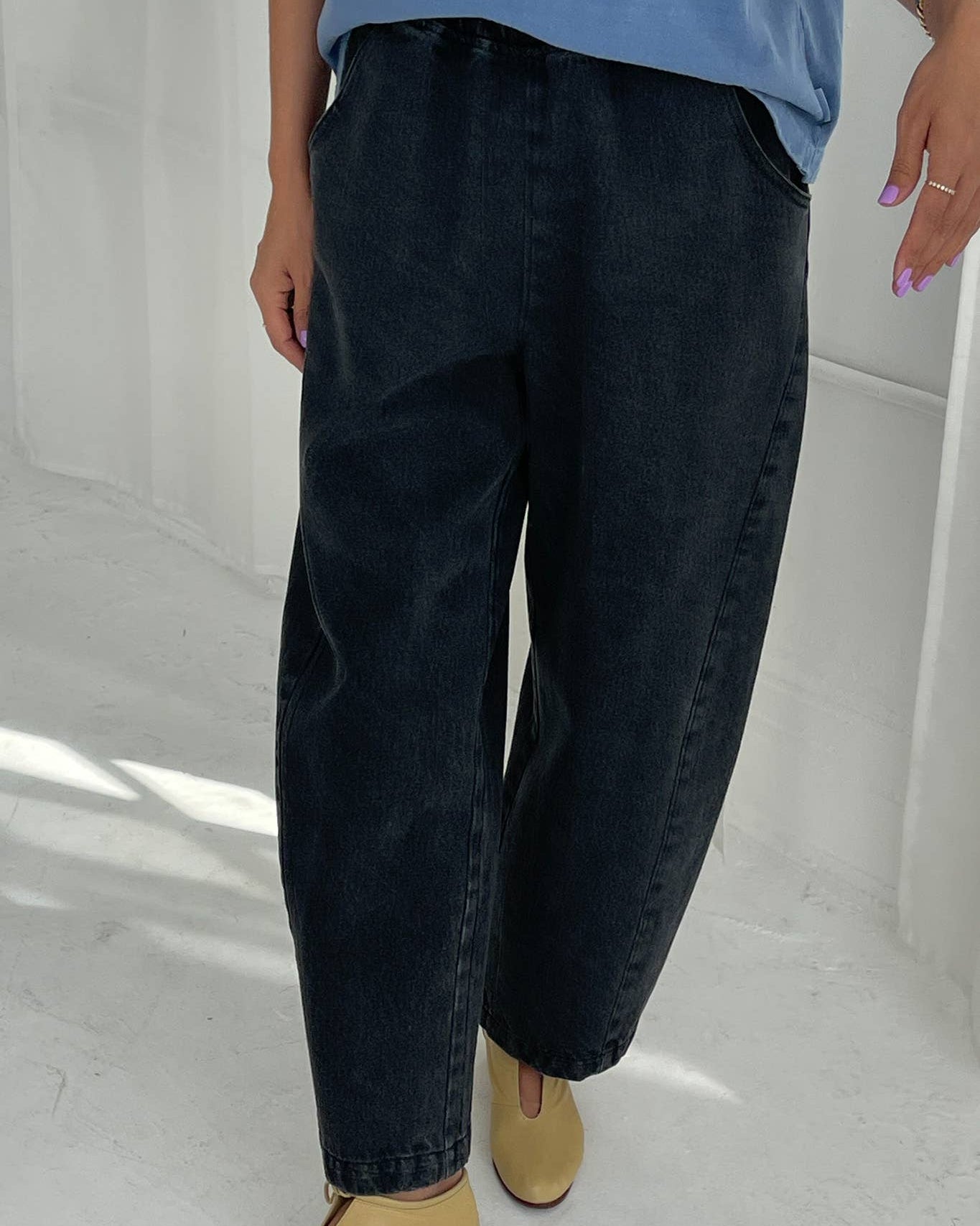 Arc Pants: Black Denim