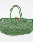 Large Amara Jute Shopper Bag- Green: Green