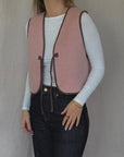Gilet/Waistcoat - Pink Wool