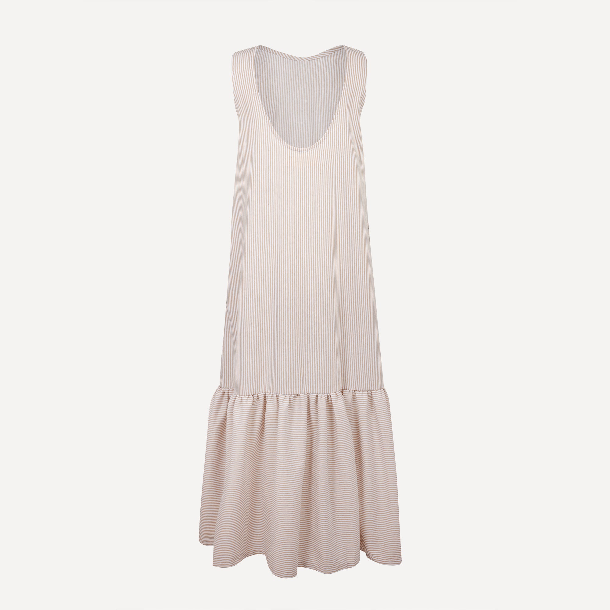 Zaza Dress Cream Stripe