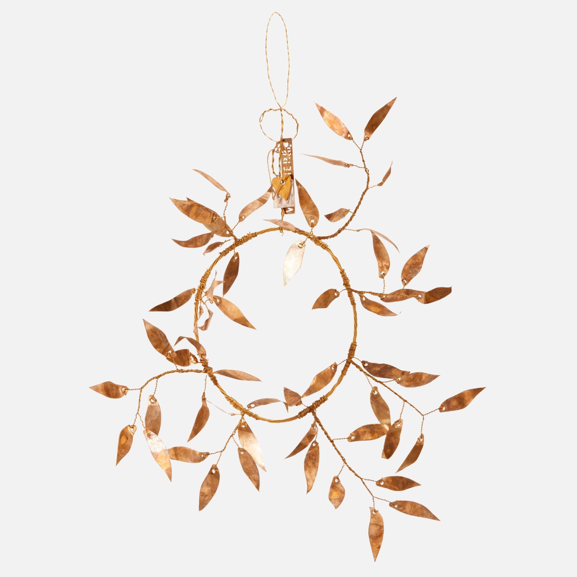 Leaf Wreath, Antique Silver