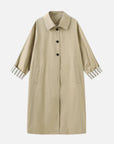 Macintosh Trench Coat with Striped Lining: Tan
