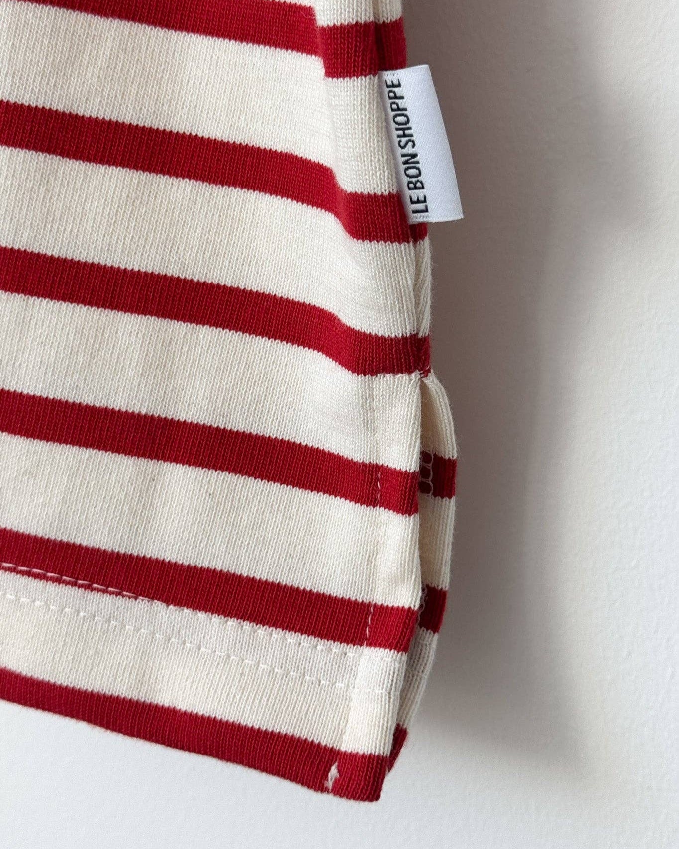 Marseille Boat Neck Top: Red Stripe