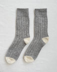 Classic Cashmere Socks: Grey Melange