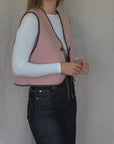 Gilet/Waistcoat - Pink Wool